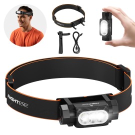 NIGHTEYE 2000LM LED Rechargeable Headlamp 6 Mode Light Waterproof for Hiking Camping Lamp