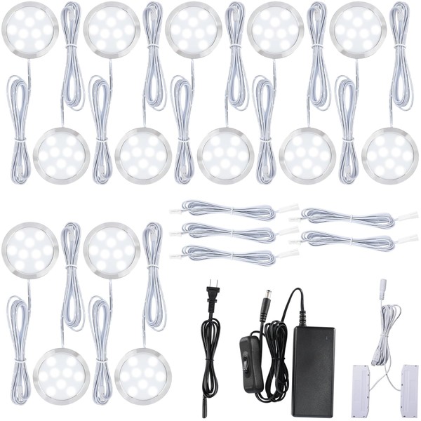 Meigour LED Puck Lights Kit for Under Cabinet Lighting, Octopus