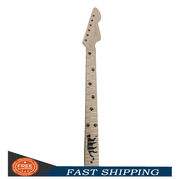 Yinfente Guitar Neck 22 Fret 25.5inch Maple Cat & Cat