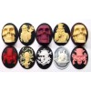 4 of 40x30mm Cream over Black Huge 3-D Skull Head,