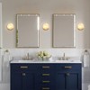 VANZARLA Gold Modern Wall Sconces for Bathroom, 1-Light Alabaster Sconce