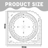 Pack of 2 Protractor, Military Plan Pointer, Template for Tactical