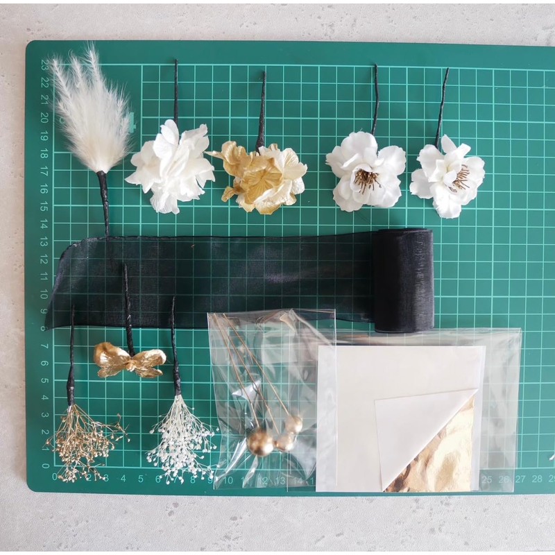 Lomeri O7 Organza Ribbon Hair Ornament (Black)