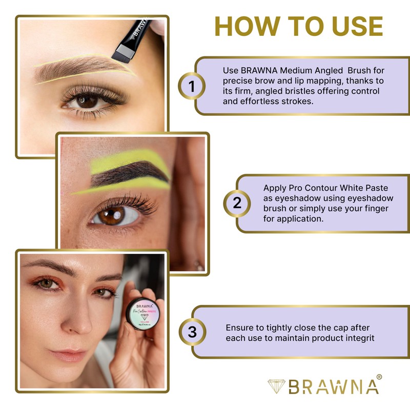 Brawna Pro Contour Yellow Mapping Paste for Brow and Lip