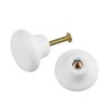 GENHAKON 40 Packs White Ceramic Cabinet Knobs, Glossy Ceramic Knobs,