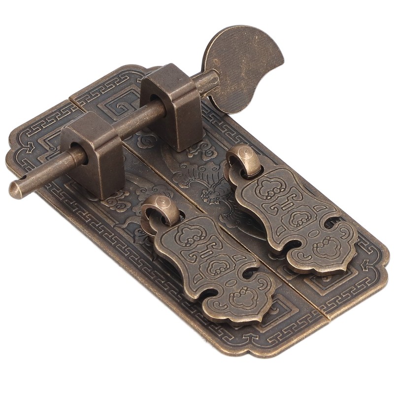 Cabinet Faceplate Brass Material Bronze Auspicious Bat Pattern Retro Chinese