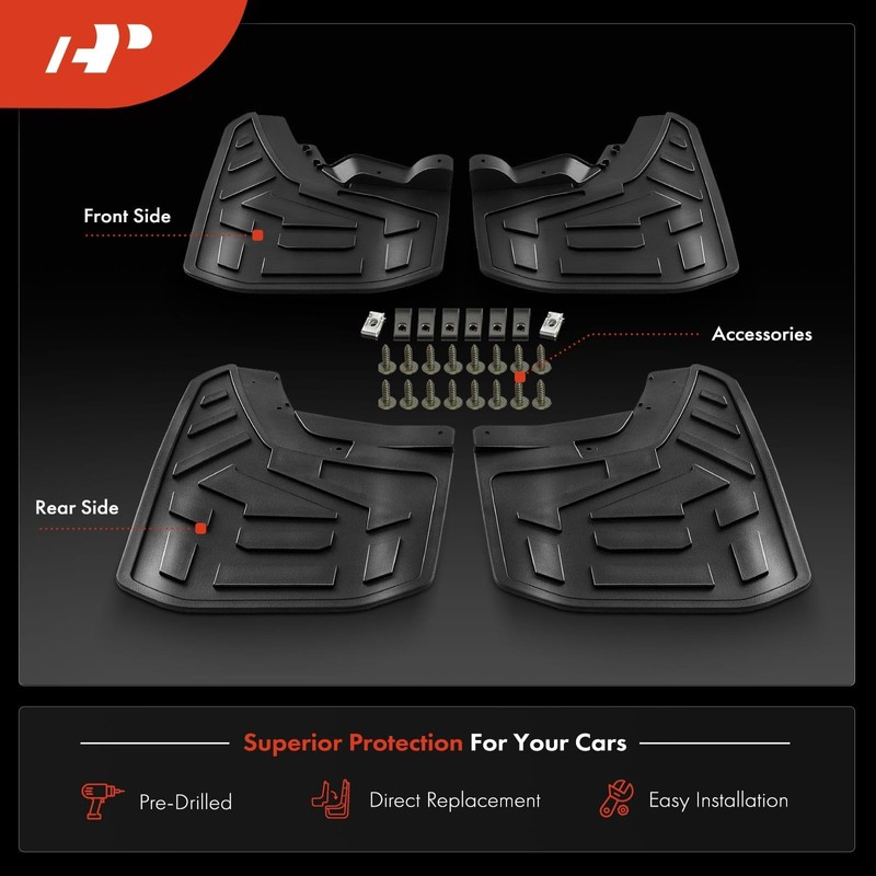 A-Premium 4 Pack Mud Flaps for GMC Canyon 2023-2024 Crew