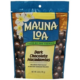 Mauna Loa Macadamias, Dark Chocolate Covered, 6 Oz