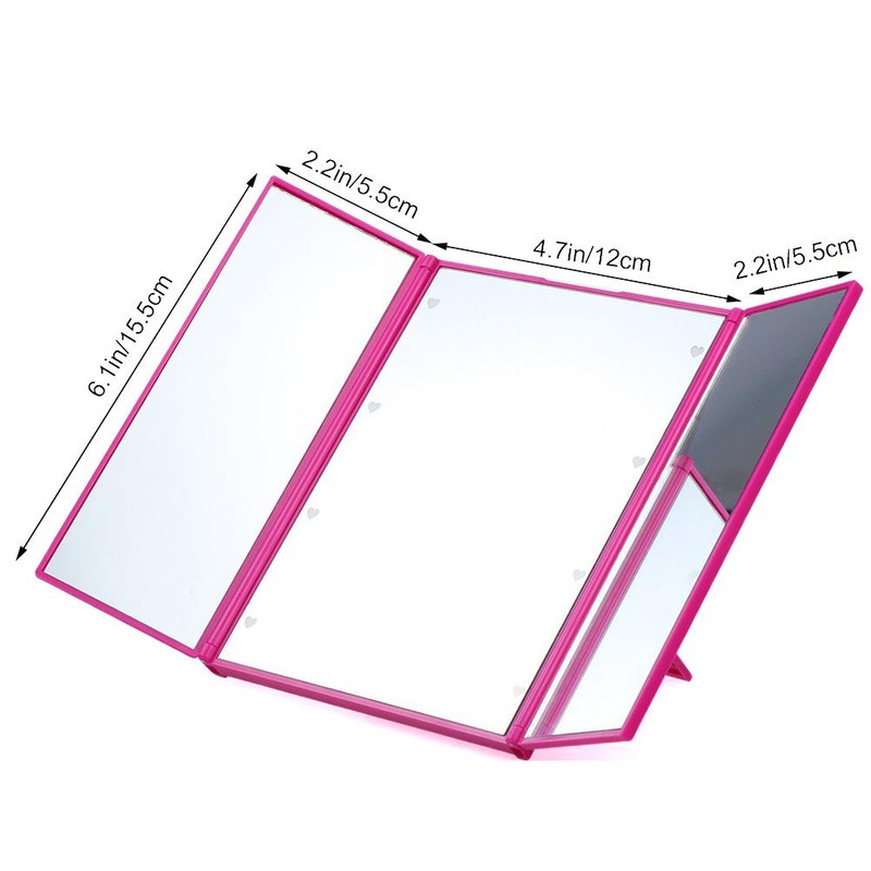 LED Trifold Makeup Mirror 360 Degree Tri Fold Led Illuminated