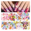 Wisafory Kawaii Nagel Charms 160 Stück 3D Nail Art Dekoration