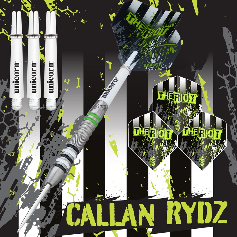 Unicorn Steel Tip Darts Set | Callan 'The Riot' Rydz