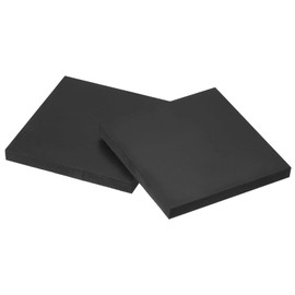 PATIKIL Rubber Bench Block 4"x4"x0.4", 2 Pack Square Stamping Base for Jewelers Hammering, Shaping, Chasing, Flattening Metals, Black