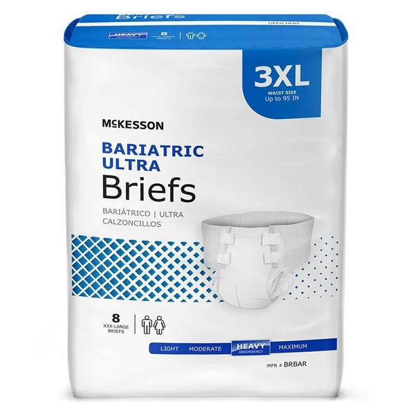 McKesson Ultra Plus Bariatric Disposable Briefs Diapers XXXL BRBAR Heavy