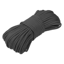 MECCANIXITY 650 Paracord 100 Feet, 4mm 9 Strand Parachutes Cord Spool Survival Strong Rope String for Camping Hiking Fishing, Black