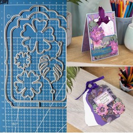 Tropical Tags Metal Die Cuts, Tropical Tags Cutting Dies Cut Stencils DIY Scrapbooking Cards Decorative Embossing Paper Dies for Album Card Making Scrapbooking