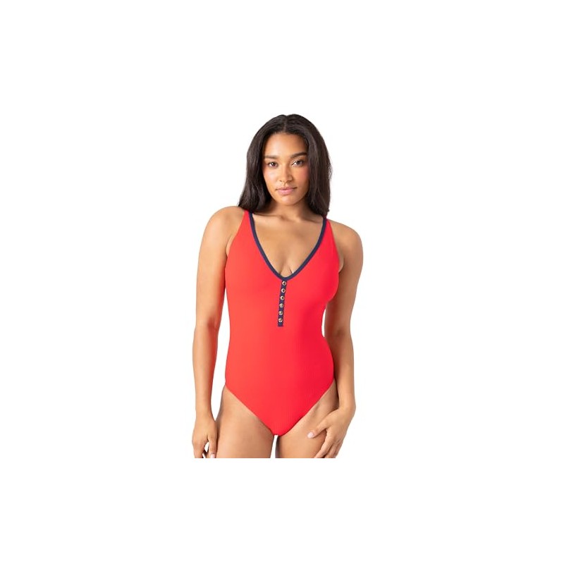 Nautica Women's One Piece Swimsuit – Slimming Tummy Control Bathing