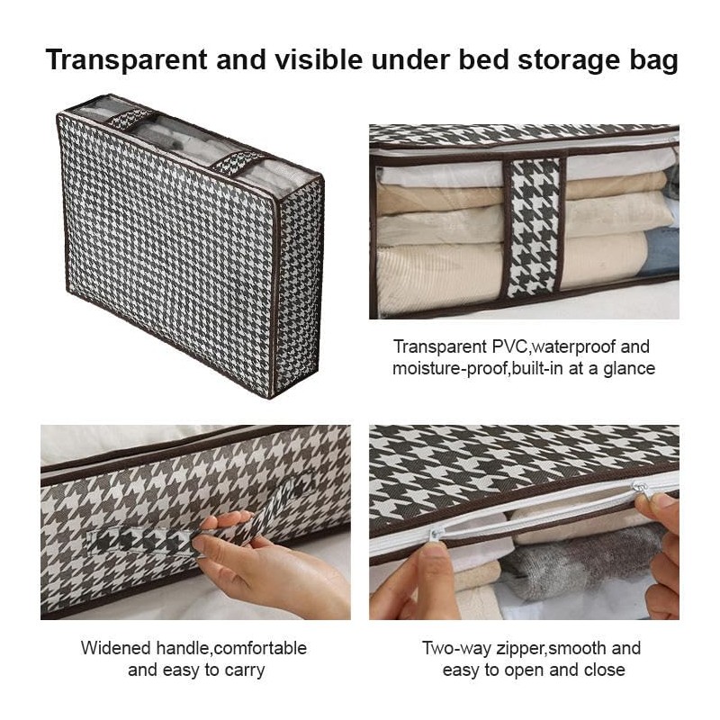 ETHOV® 4-Pack Under Bed Storage Bags Organisers Space Saving Bag