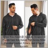 Deyeek Dialysis Jacket Full-Zip Hoodies Both Arms Two Way Zippers