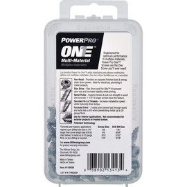Power Pro ONE No. 8 x 1/2 in. L Star Pan Head Steel Multi-Material Screw 50 pk