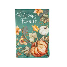 Evergreen Flag Autumn Vines Garden Suede Flag, Welcome Fall Garden Flags 12x18 Double Sided, Small Garden Flags for Outside, Fall Decorations for Home, Porch, Yard