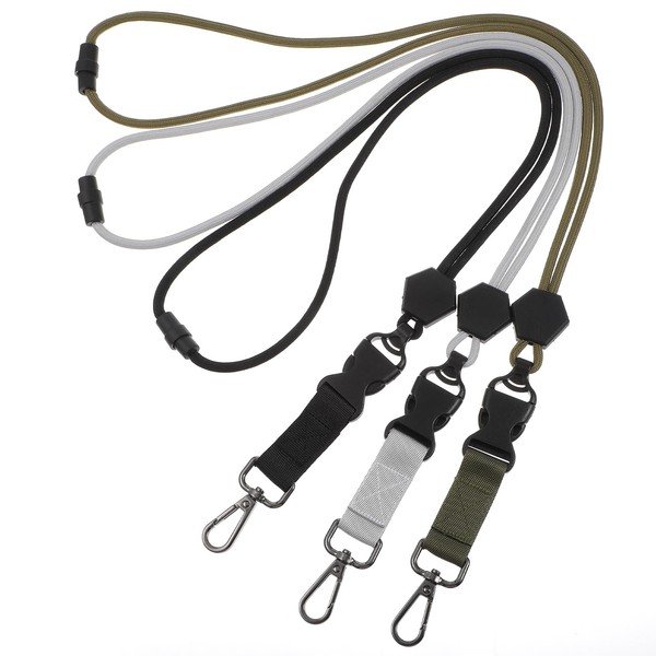 Tucnoeu 3 Pack Breakaway Lanyards for ID Badges, Adjustable Safety