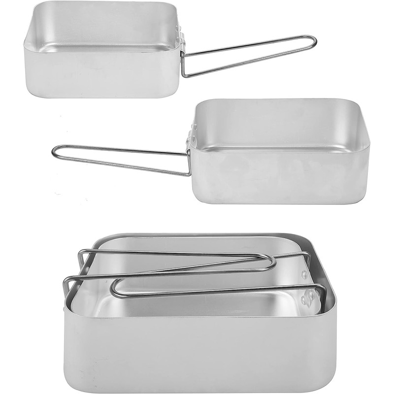 Widdle Gifts Ltd Camping/Outdoor Eating/Drinking Gear - Set 2 Aluminium