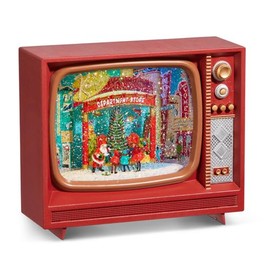 Raz Imports Retro Christmas Spree Musical Lighted Water TV, 9.75-inch Length, Holiday Decoration