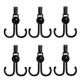 Pram Hooks, Pram Hook Clips, Swivel Double Hooks, Heavy Duty Pram Hooks for Mum, Nappy Bag, Shopping Bag, 6 Pieces