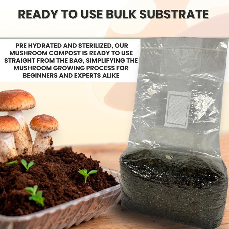 MycoHaus Compost for Mushroom Growing | Sterilized Substrate for Mushrooms