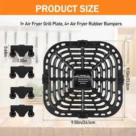 Air Fryer Tray Replacement/Instant Pot Air Fryer Accessories for Instant Pot Vortex 6 in 1 6 QT Gourmia GAF685 GAF735 6 QT