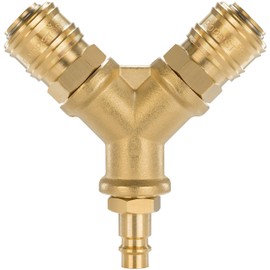 Poppstar Compressed Air Distributor Double with Quick Couplings (Standard Compressed Air Connection NW 7.2)