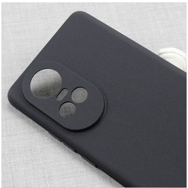 QWYJ for OPPO Reno 10 5G Funda Protectora de TPU Suave Ultrafina Matte Minimalista para OPPO Reno 10 5G Case Liso (Negro)
