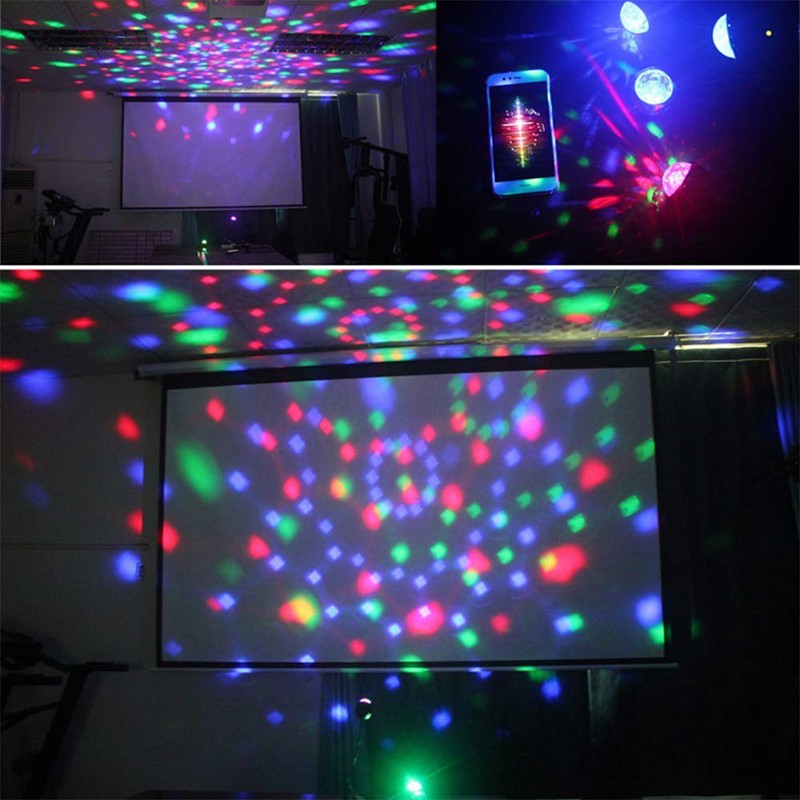 Lights LED Ball Stage Effect Rotating Party Light Sound Activated