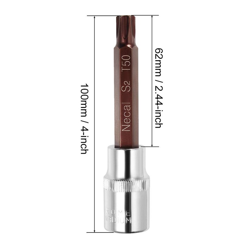sourcing map 1/2-Inch Drive T50 Torx Bit Socket S2 Steel