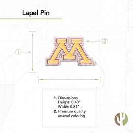Desert Cactus University of Minnesota Lapel Pins Golden Gophers Logo Enamel Made of Metal (Pin 2)