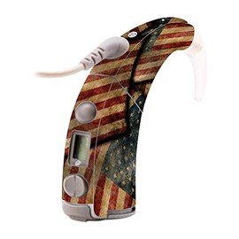 MightySkins Skin Compatible with Cochlear Nucleus Freedom - Vintage American | Protective, Durable, and Unique Vinyl Decal wrap Cover | Easy to Apply | Made in The USA