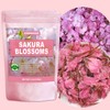 Edible Salted Sakura Blossoms, Premium Pickled Sakura Cherry Blossoms, 3.5oz(100g)