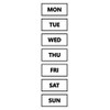 Days of The Week Magnets by DCM Solutions (Black Inverted)