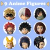 Gensly 9 Pcs Anime Mini Figures with Base MHA Character