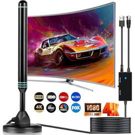 2025 Upgraded Indoor TV Antenna with 5M Cable - Freeview FTA HD/4K Ready | Extended Range for Local Channels