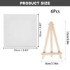 Mini Canvas with Easel, Pack of 6 Mini Canvases with