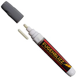 Grout Pen Fugenblizz Grey for Tiles in Bathroom and Kitchen, Covers Mould and Mildew Stains, Waterproof Pen with High Coverage