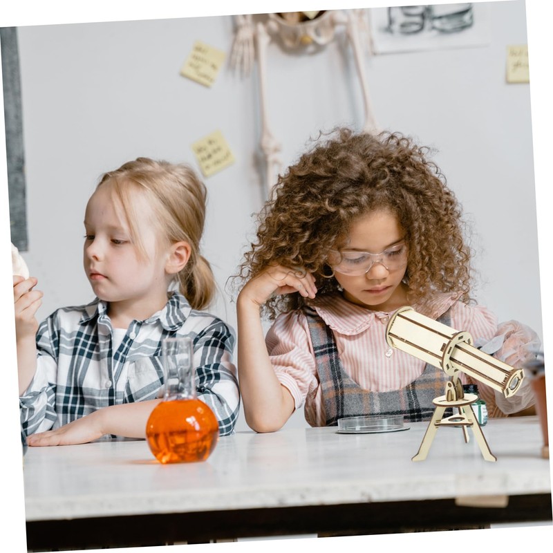 Abaodam Set of 2 Diy Telescope Scientific Diy Toys Handmade