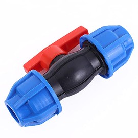 ExcInter 20/25/32mm PE Pipe Tee Quick Connector Stop Tap Valve for HDPE Alkathene Water Pipes Compression Ends (25mm)