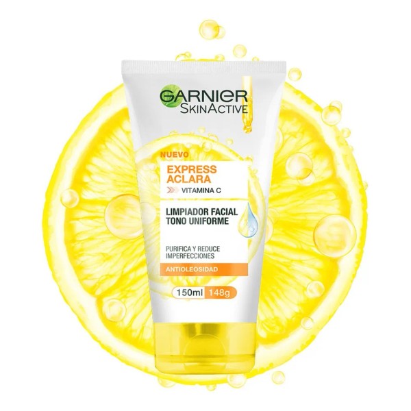 Garnier Skin Active Limpiador Facial Express Aclara Anti Manchas Vitamina
