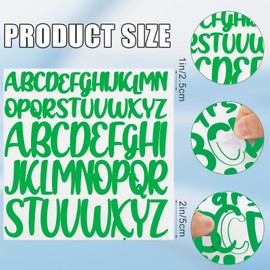 416pcs 8 Sheets Letter Stickers, 1 Inch 2 Inch Self Adhesive Capital Alphabet Stickers Waterproof Vinyl Letter Decals for Scrapbook Arts Crafts Poster (Rainbow Color)