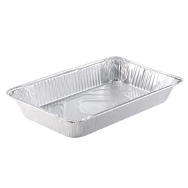 Pactiv Aluminum 1/2 Size Medium Heavy Disposable Steam Table Pan 104 oz 100/Case