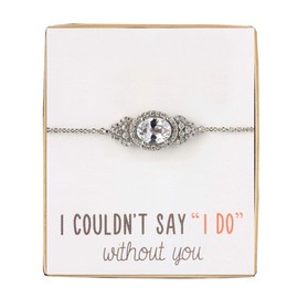 A+O Women's Bridesmaid Gift Wedding Jewelry Oval Bracelet In Silver Oval Bracelet Silver