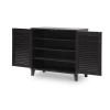 Baxton Studio Coolidge 4 Shelf Shoe Cabinet in Espresso