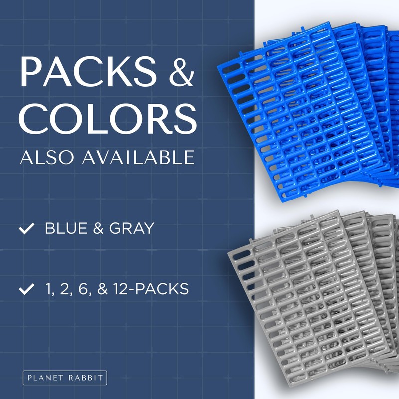 Planet Rabbit Premium Rabbit Cage Mats (Blue, 1 Pack) |